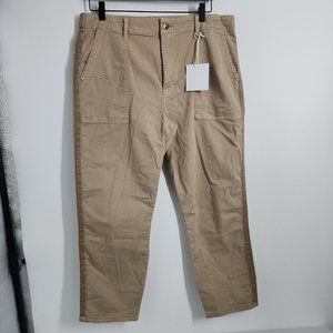 NEW PISTOLA Size 32 Pamela High Rise Straight Trousers Pants Tan Brown Utility